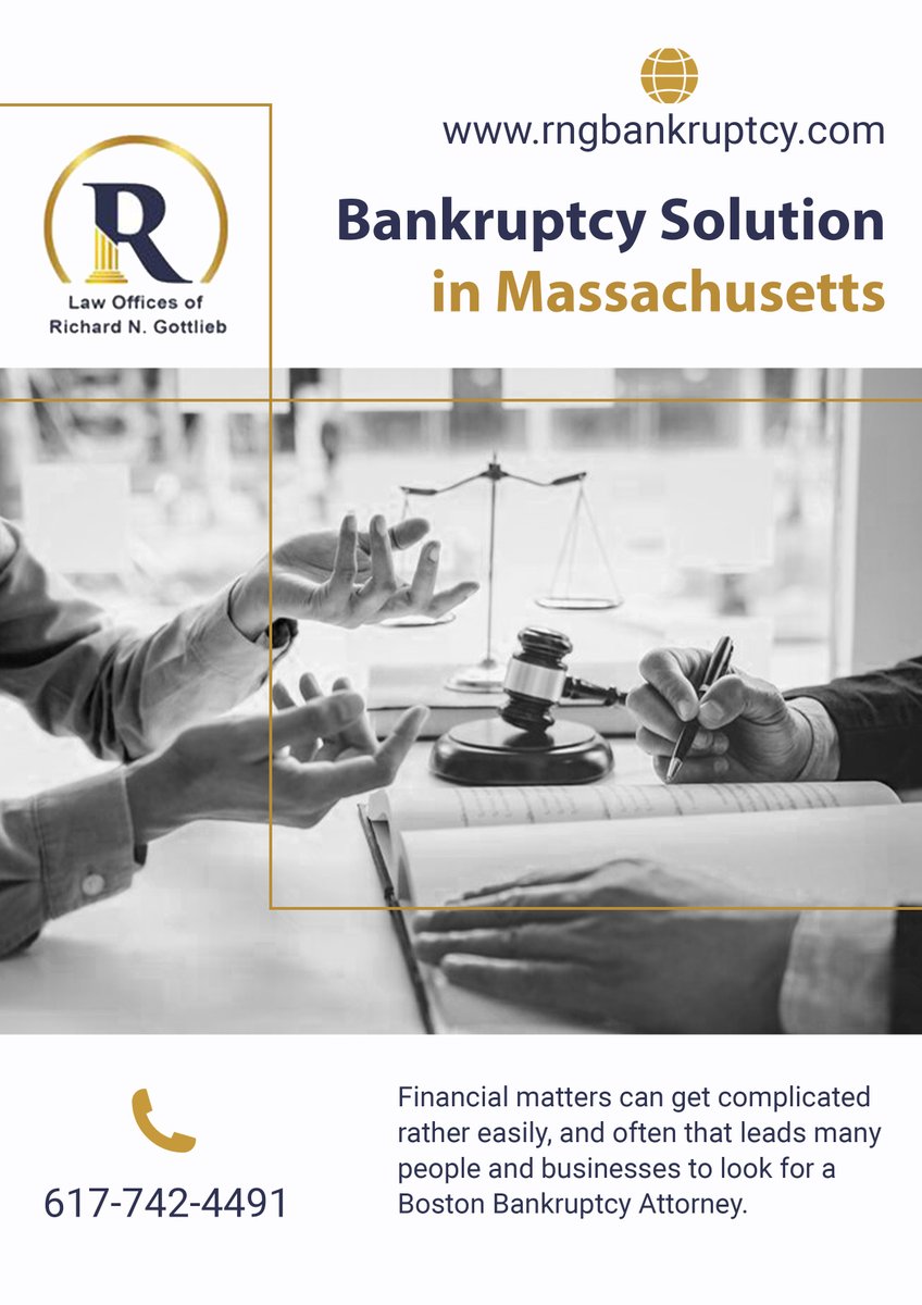 The Law Offices of Richard N. Gottlieb was formed back in 1996 by Richard N. Gottlieb,  with expertise in various financial matters in both personal and corporate matters. 
.
#rngbankruptcy #bankruptcylawyer #businessbankruptcy #attorneymassachusetts #bankruptcymassachusetts