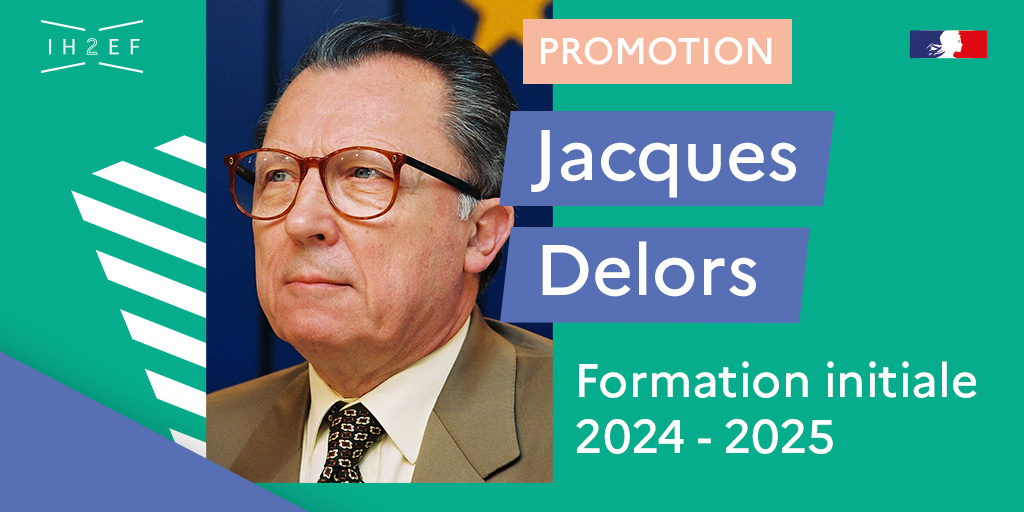 💡Chaque promotion de formation initiale de l'<a href="/Ih2ef/">IH2EF</a> porte le nom d'une personnalité française : la promotion 2024-2025 portera le nom de Jacques Delors, figure emblématique de la construction européenne, incarnation des valeurs d'engagement et de progrès social