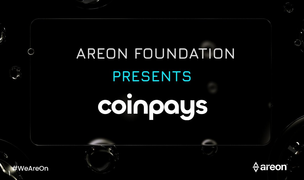 We proudly present our second endorsed project: <a href="/CoinPaysApp/">CoinPays.io</a>

CoinPays is a crypto &amp; fiat payments solution, designed to integrate instantly with any business model.

Already deployed on #AreonChain, this multi-chain solution supports 18 coins (and counting). They have happy