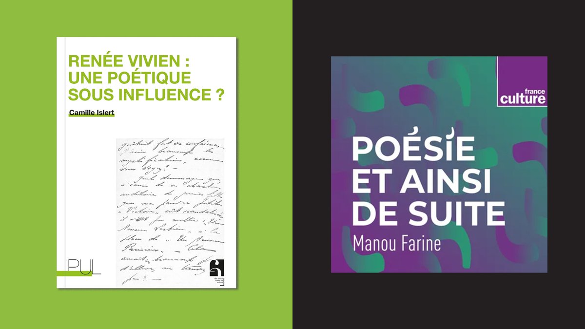PULyon's tweet photo. Demain, 17.05.24, Camille Islert invitée de Manou Farine dans l'#émission « #Poésie et ainsi de suite » (15h30-16h00) sur @franceculture , qui sera consacrée à la poétesse Renée Vivien : https://t.co/KopJT4N78R

L'ouvrage : https://t.co/WMxPmqYyYS

@PULyon #femmes #genre #XIXe https://t.co/vPGuy0PaVb
