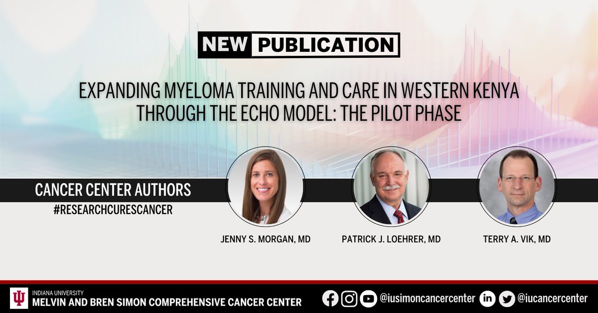 Learn from a new article published in @JCOGO_ASCO by the cancer center’s Jenny S. Morgan, MD, Patrick J. Loehrer, MD, Terry A. Vik, MD, and colleagues: ow.ly/1b6b50RsQx1. #ResearchCuresCancer #NCIcomprehensive