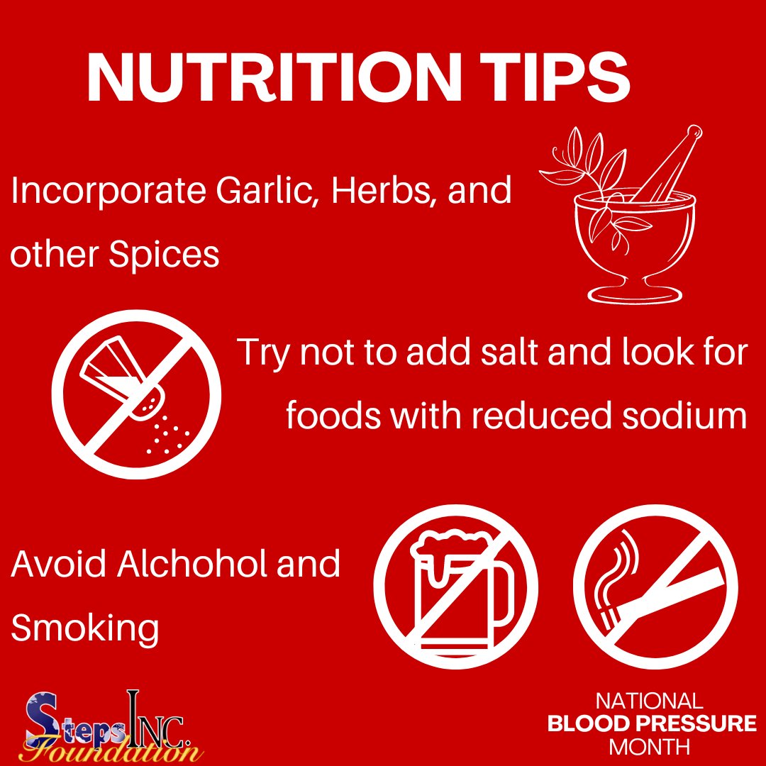 Lowering blood pressure tip: More greens, less salt, daily walks!

#stepsfoundationinc #samismyreason #ipledgetomakeadifference #nationalbloodpressuremonth