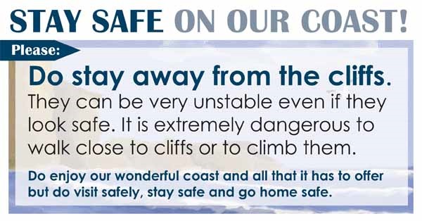 If you're out and about on our wonderful beaches and coast this weekend, please keep safe: 🌊 Pay attention to the tides ⚠ Look out for warning signs and follow any diversions 🚫 Don't walk on sea defences or climb the cliffs