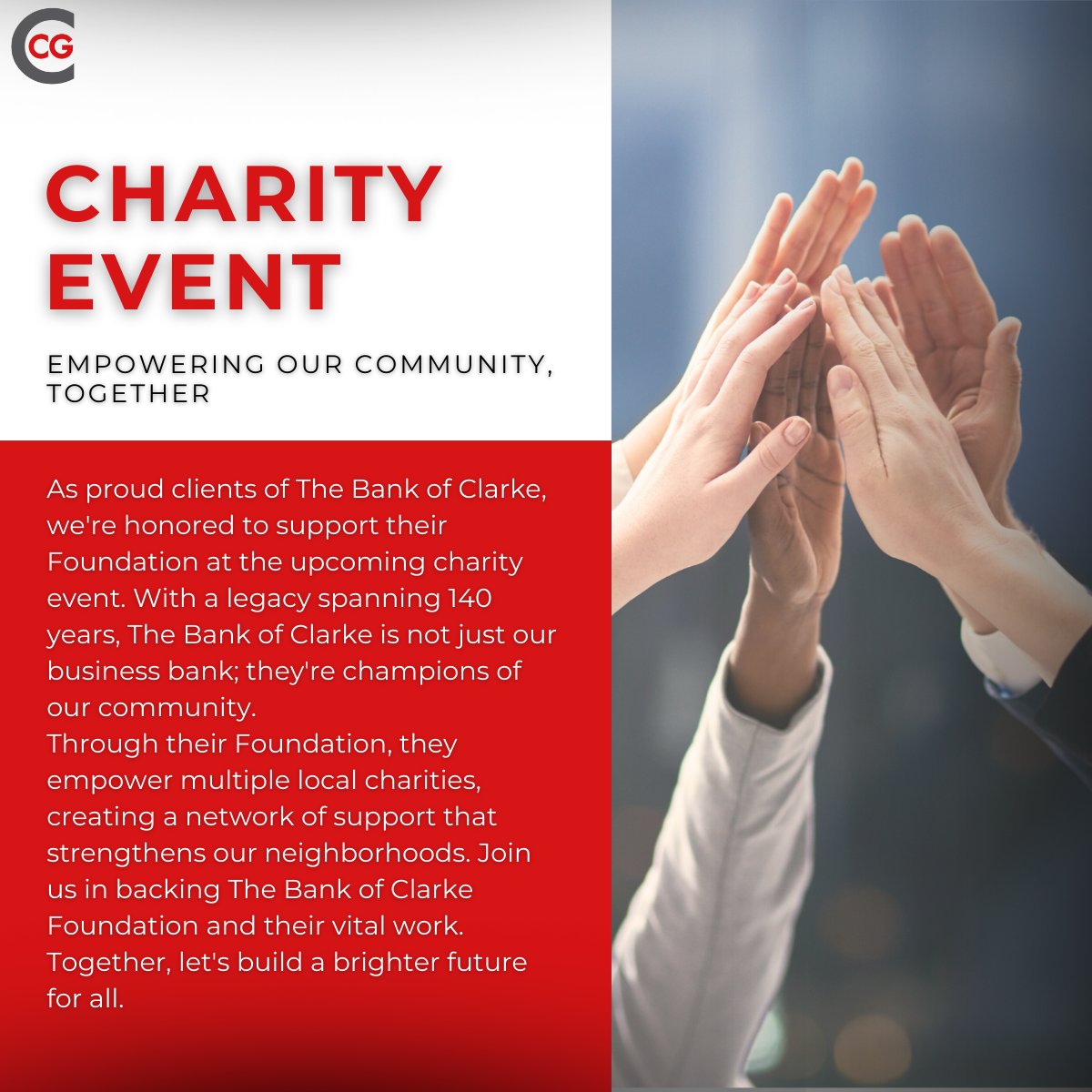 CorinthCG's tweet photo. Corinth will be at a charity event today supporting Bank of Clarke and their foundation, which empowers many local charities and organizations. Because when our community thrives, we all thrive. Join us in making a difference together!
#CorinthCares #CharityEvent https://t.co/Ix63OTiXuH