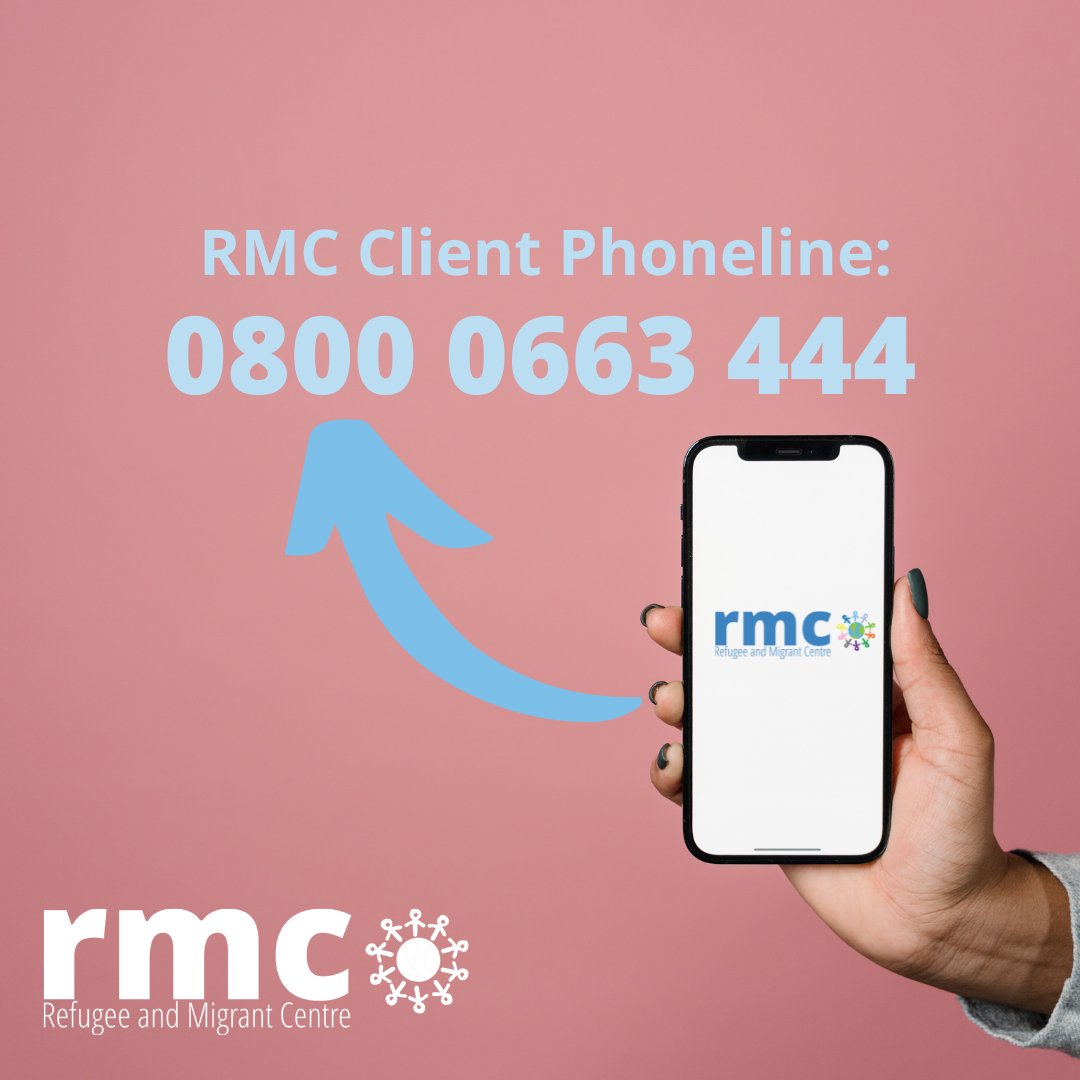 Keep this to hand.  Service users can contact our new Regional Telephone Service (NOT AN ADVICE LINE) number on 0800 0663 444 for an update on existing enquiry/s.  #RMC #RefugeeCentre