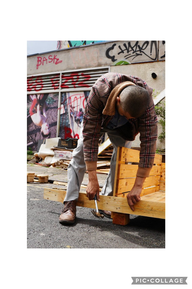 You can sit down at the cafe, watch it all fall apart or you can take those dumped pallets and bits of rubbish, hammer out the bent nails 1 by 1 and make planters for some plants, just need a saw, a hammer and to pound out some hope…. Khano. Stapleton Road.