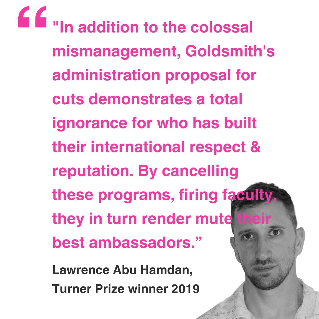 💪Thanks to Turner Prizer winner Lawrence Abu Hamdan for breaking down what <a href="/GoldsmithsUoL/">Goldsmiths, University of London</a> job cuts mean beyond the confines of the management spreadsheets.
We are fighting this - please support us by donating to the solidarity fund:
gofundme.com/f/help-goldsmi…
