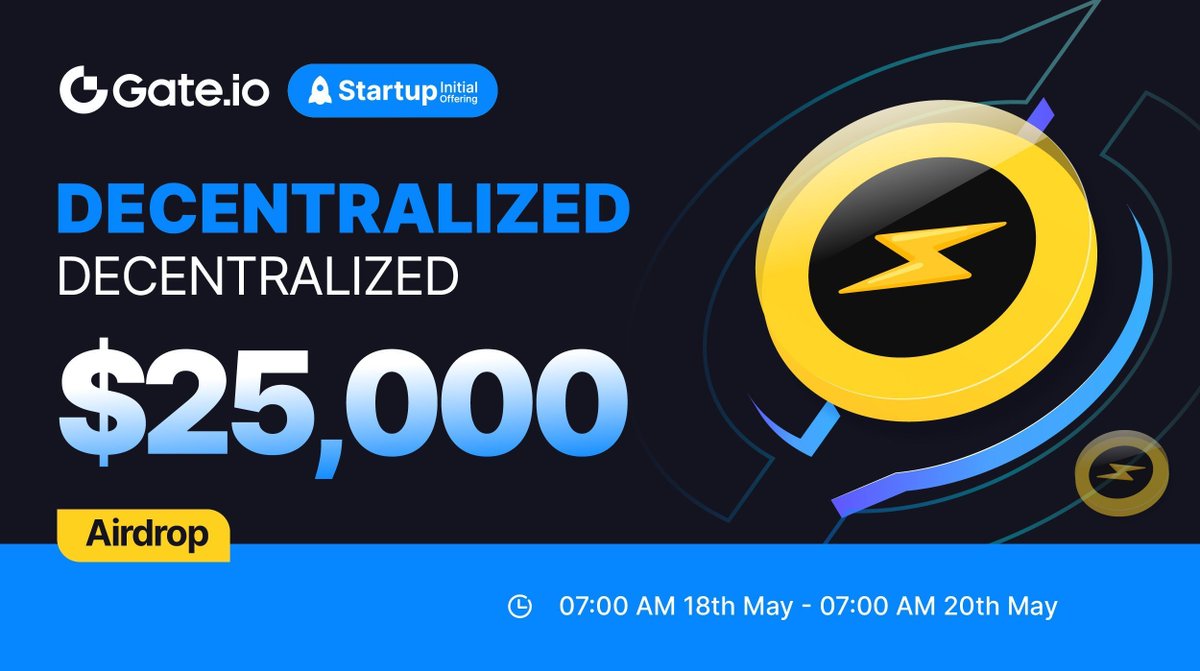 Gate.io #Startup Free Offering: #DECENTRALIZED @CyberKongz 🗓️Subscription: 07:00am, May 18 - May 20 (UTC) ⏰Trading Starts: 11:00am, May 20 (UTC) Claim NOW: gate.io/startup/1502 Details: gate.io/article/36651 #GateioStartup #Gateio #Airdrop #launchpad