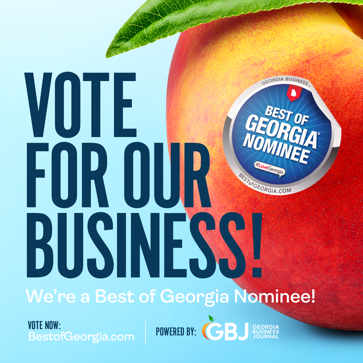 We are proud to announce that we have been nominated for #BESTofGEORGIA! Help us win by voting for us at tinyurl.com/2dalyg65! You can vote daily! Thank you!
