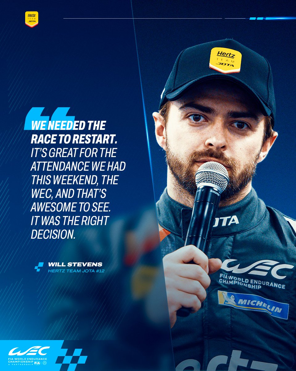 🗣️Will Stevens had this to say about the race restart last weekend… Watch his full interview and reaction to winning the TotalEnergies 6 Hours of Spa-Francorchamps in our race debrief: 📽️ bit.ly/3QL62F1 #WEC #6HSpa