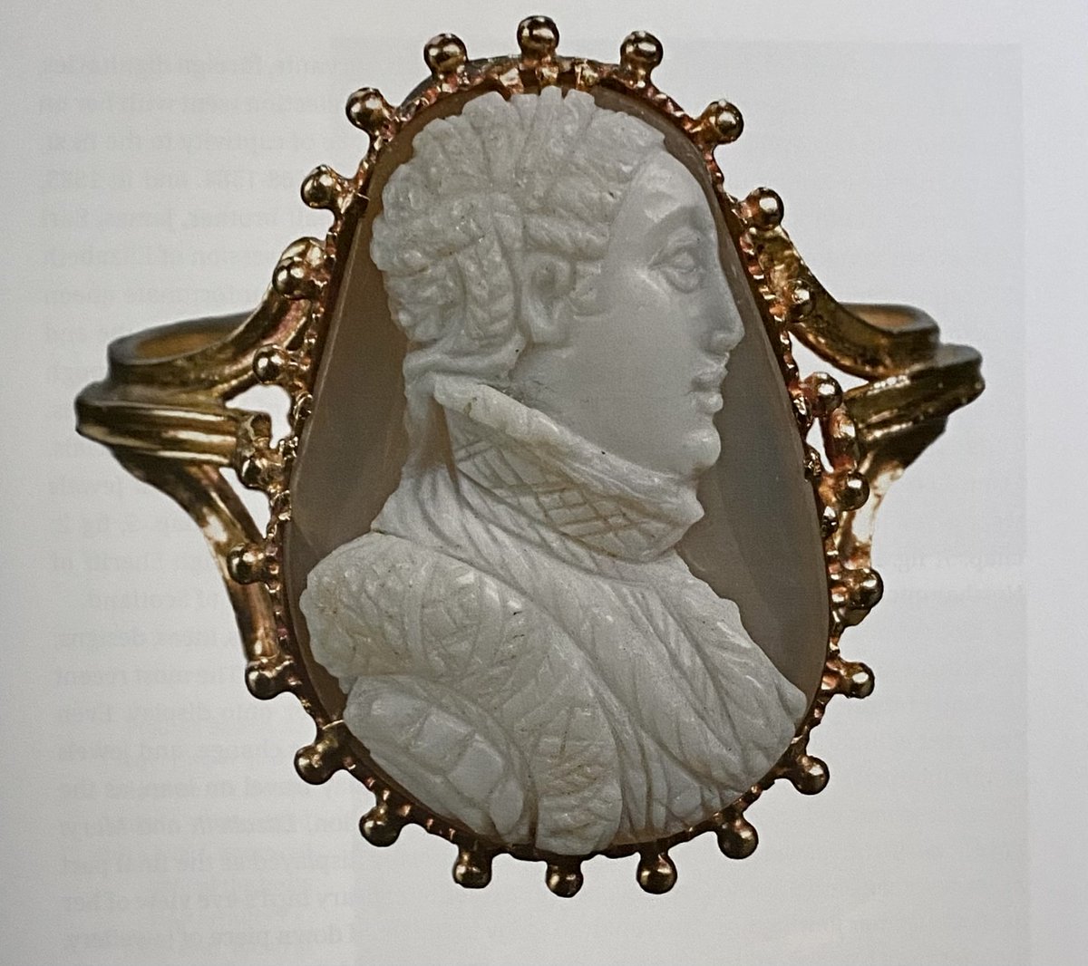 Two 16th century cameo portrait of Mary Queen of Scots from the book in my previous post called Decoding The Jewels- Renaissance Jewellery in Scotland.
