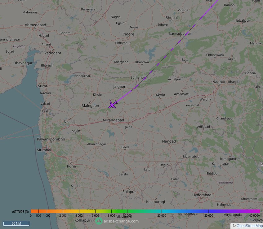 🇮🇳 Indian Air Force ✈️ B737 ( Boeing 737NG 7HI BBJ ) (K5014, #8002FB) as flight #INDIA1 was just spotted over 🇮🇳 Maharashtra, #India at ☁️ 36000 ft.

🔴 Live tracking:
global.adsbexchange.com/?icao=8002FB

🖼️ by doppio.sh