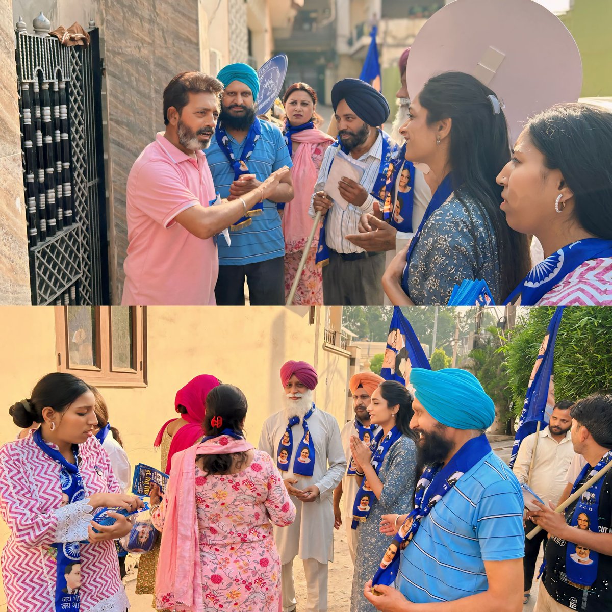 Early morning Door to door 🐘🐘🐘#voteforbsp #voteforchange #votefordrritu #chandigarhloksabhaelection