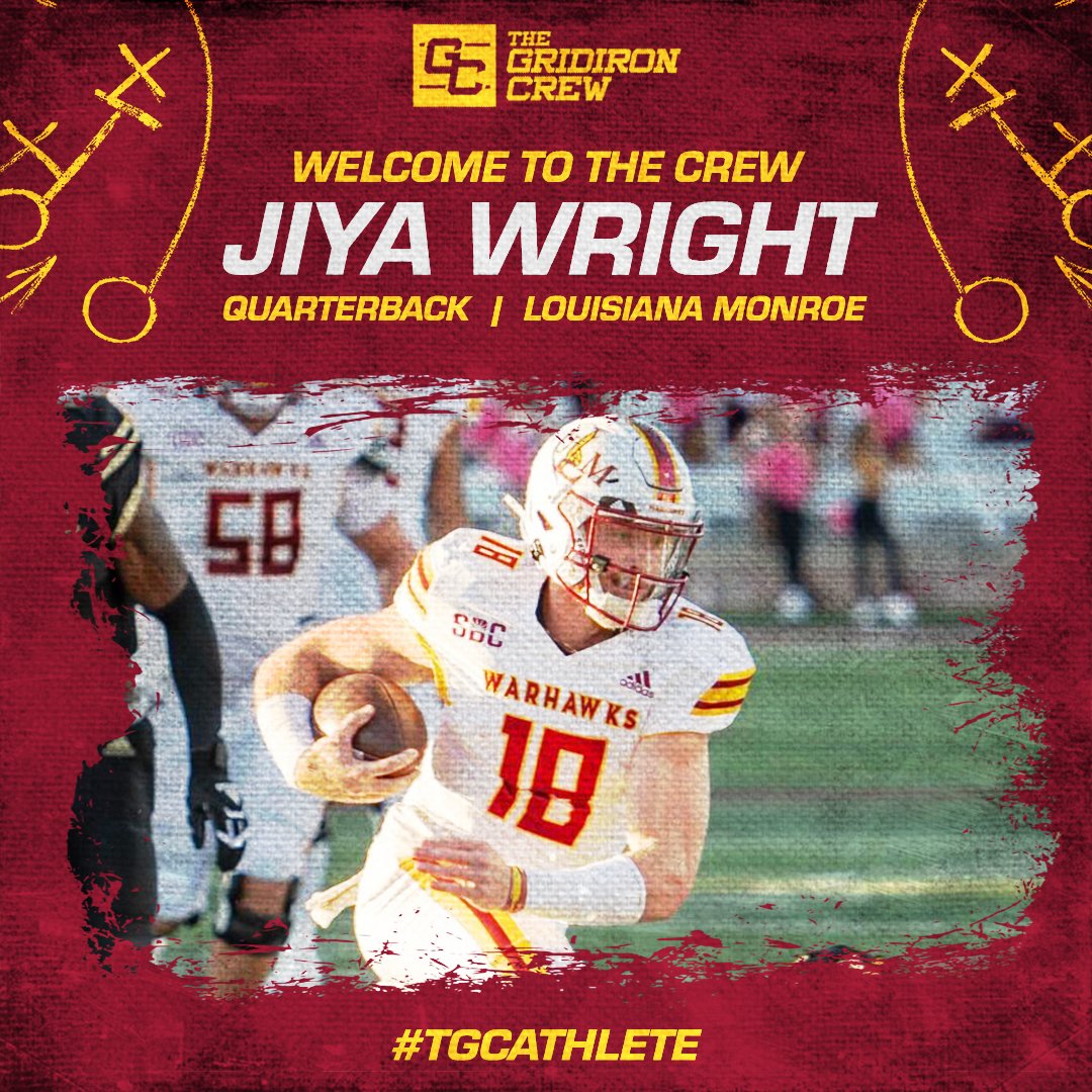 We want to welcome Jiya Wright to The Crew! The QB out of ULM is dedicated to the game and ready to contribute immediately. Jiya is ready to take his game to the professional level. Profile: thegridironcrew.com/player/Jiya-Wr… #TGCathlete #CFL #UFL #IFL #ELF #IFA #LFA #thegridironcrew