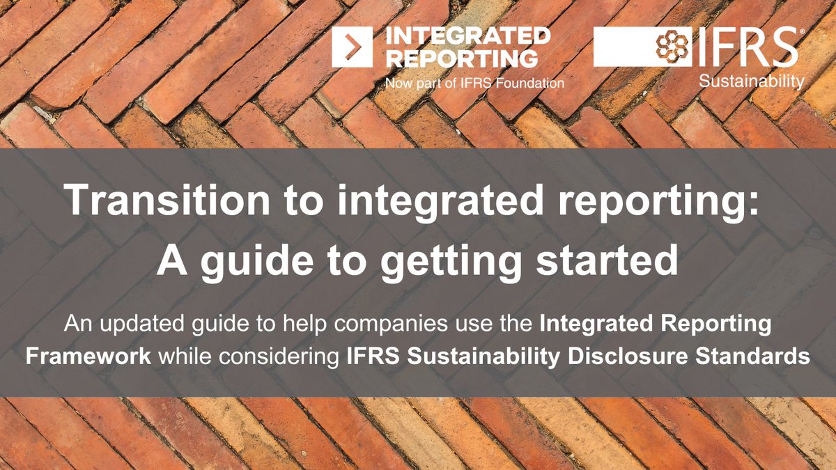 The @IFRSFoundation has released an updated resource to help companies that wish to apply both the Integrated Reporting Framework and the IFRS Sustainability Disclosure Standards, which are complementary tools for investor-focused communications: integratedreporting.ifrs.org/news/updated-g…