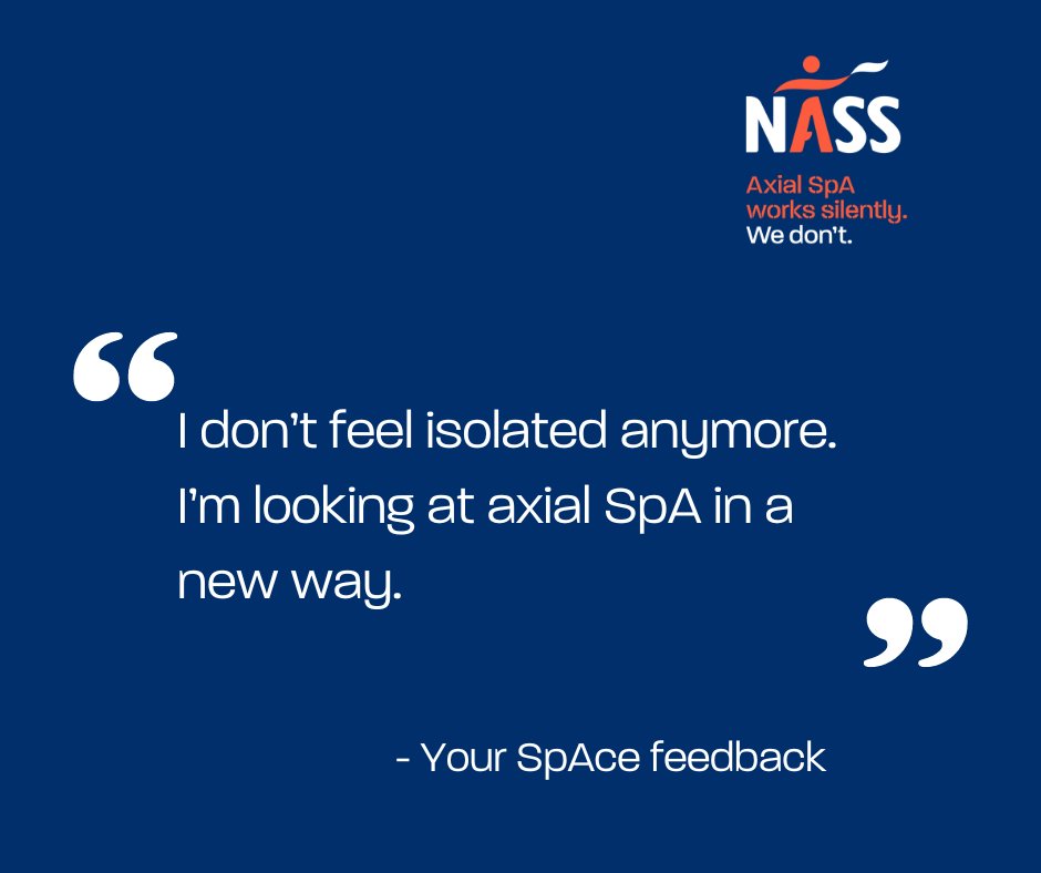 Co-produced by healthcare professionals and people with #axialSpA, signpost your patients to #YourSpAce to aid supported self-management and shared decision-making. We explore pain, fatigue, flares, making medication decisions, and navigating appointments: nass.co.uk/about-as/your-…