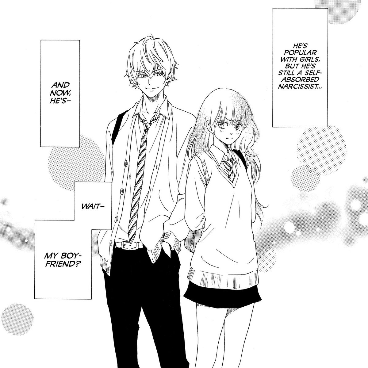 Follow Makoto's adventures as she navigates the ups and downs of dating the egotistical boy-next-door in this romantic comedy! The Walls Between Us, Chapters 1ｰ29 are FREE to read in K MANGA! 💞READ: s.kmanga.kodansha.com/ldg?t=10434