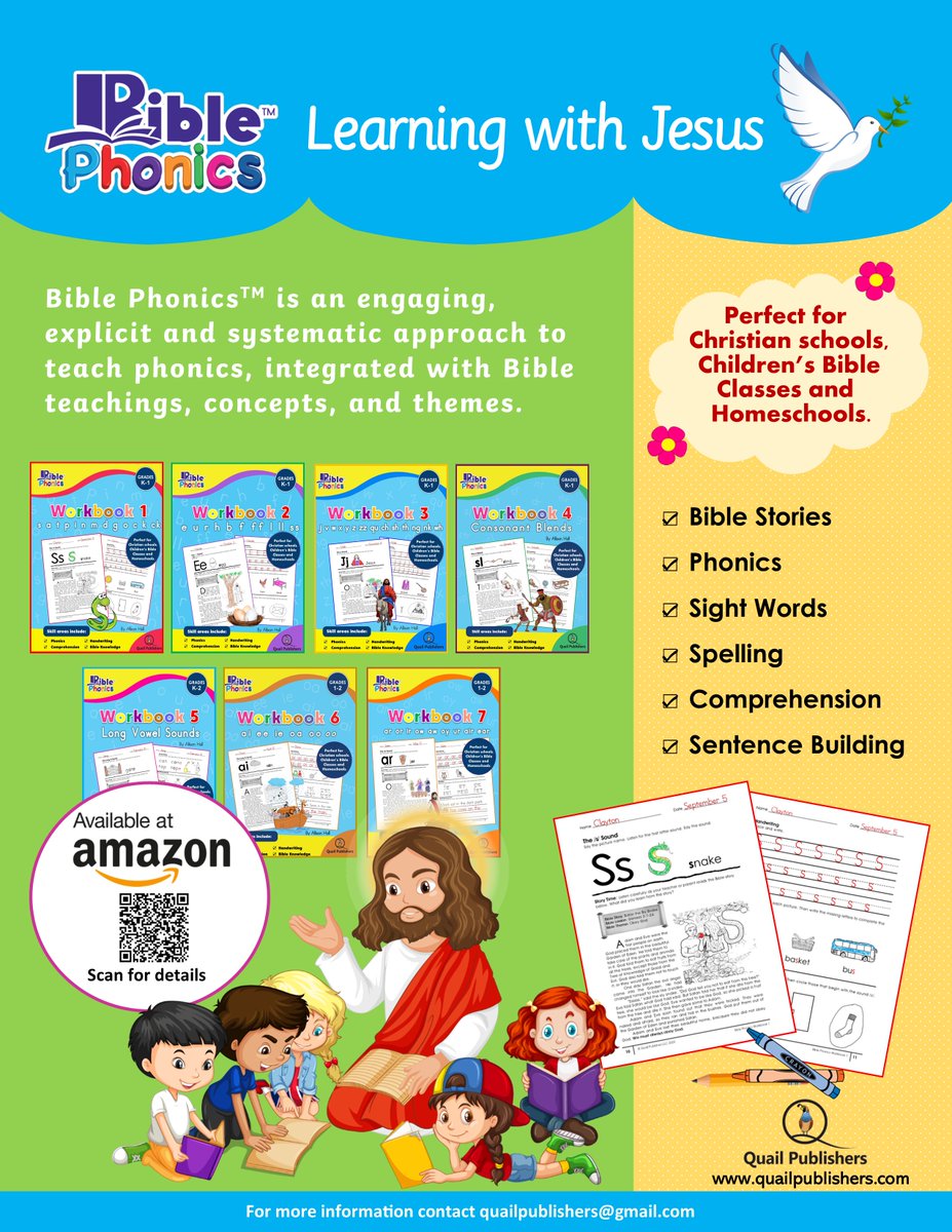 Explore books in the #BiblePhonics collection for your #VBS, children's #Bible class and #ChristianSchools. amazon.com/dp/B0CNXLHHWR?… #SummerSchool #Catholic #Vatican #Missionaries #ChurchPlanting #SundaySchool #SabbathSchool #UK #Korea #kidmin