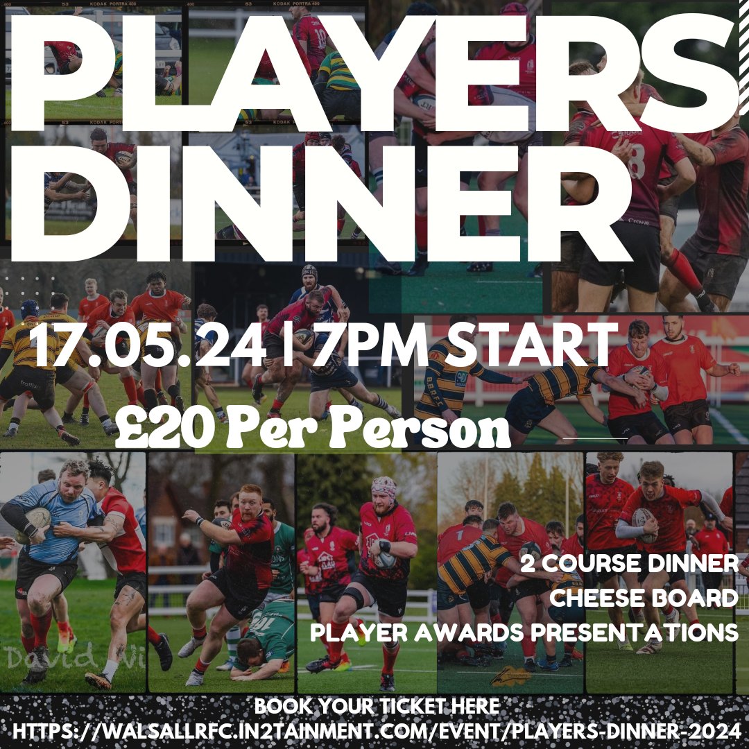 ▪︎REMINDER▪︎ We are so looking forward to our Senior Player's Dinner this evening. The club is open from 4pm as normal and the dinner starts at 7pm. We hope everyone attending has a fantastic night celebrating another memorable season!