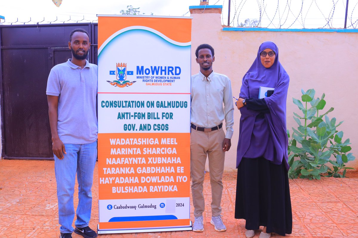 The Ministry of Women and Human Rights Development of Galmudug hosted an event in Abudwak focused on raising awareness on the Anti-FGM Bill. #Galmudug #SocialAwareness #HumanRights #FGM