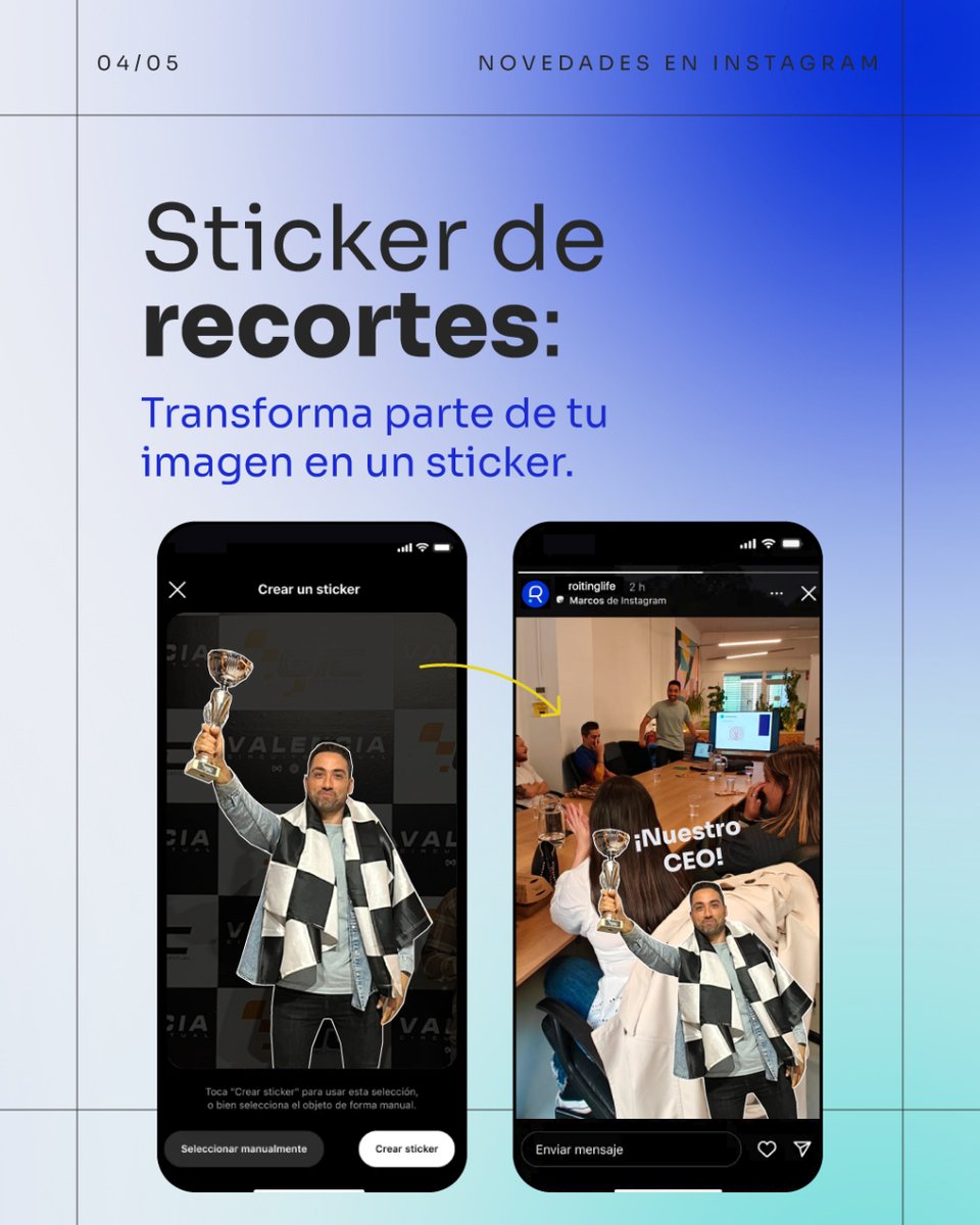 roiting's tweet image. 🚨 ¡Instagram se renueva! Te traemos 4 stickers muy guais para crear comunidad y disparar el engagement de tus stories 👇