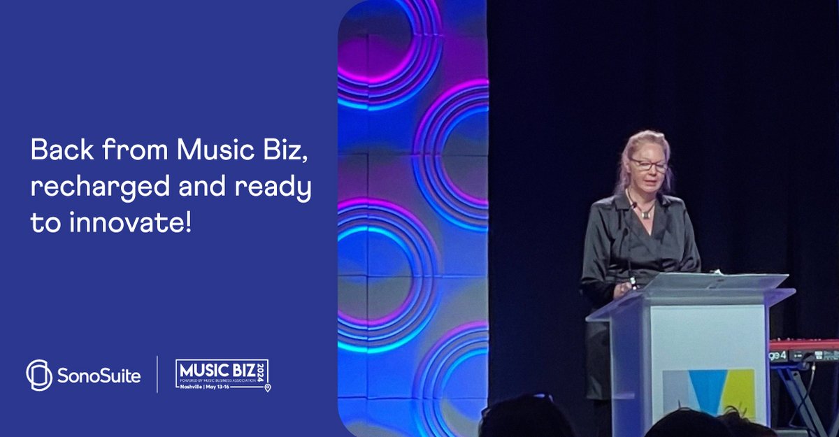 We're back from Music Biz in Nashville and filled with fresh ideas and inspiration! 🎵 Excited to leverage the valuable insights gained at the event to continue pushing the boundaries in the music industry. Stay tuned for what's to come! #Sonosuite #MusicBiz #MusicTech