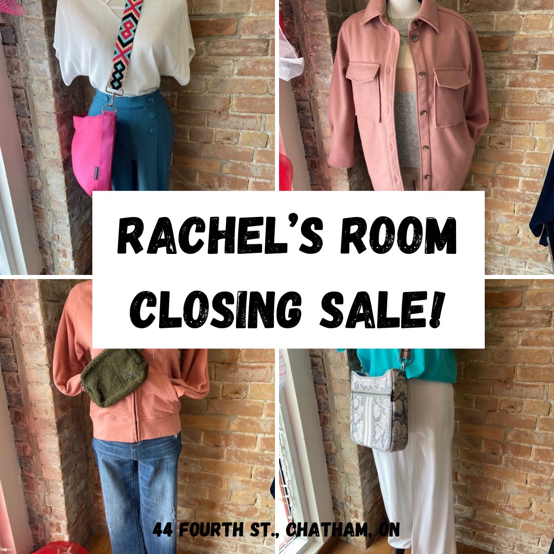 What deals! 🥳 30% off new fashions! 20% of sale items!! Note* All sale are final May 31 is the last day to redeem Gift Cards and Credit notes . . #shopck #ckont #shoplocal #closing #closingsale #storeclosing #sale #chatham #sarnia #windsor #london #toronto