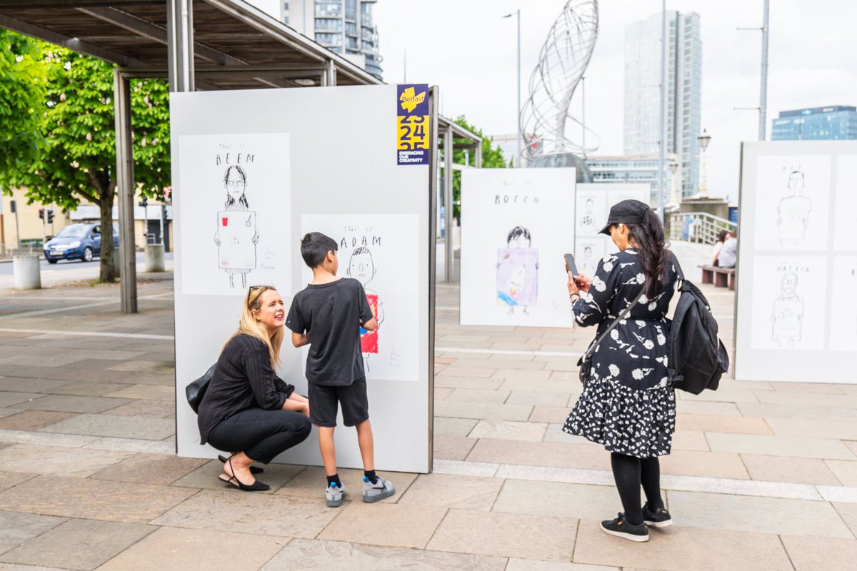 So proud to have played a part in @OliverJeffers & @AnakaCollective’s exhibition ‘Seen’. Asylum seeker children have hopes & dreams like any child & what Oliver has facilitated is very special. Pop down to thanksgiving square at the Waterfront if you have time this weekend 💕