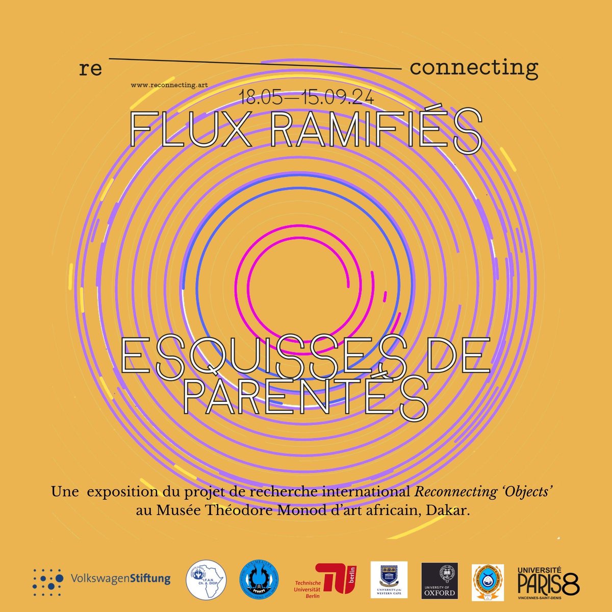 Opening: 18 May 2024, in Dakar: our research exhibition "Branching Streams. Sketches of Kinship" at Théodore Monod African Art Museum, part of our collaborative project with colleagues from Cape Town, Dakar, Dschang and Oxford, fundend by <a href="/VolkswagenSt/">VolkswagenStiftung</a> 
reconnecting.art/site/assets/fi…