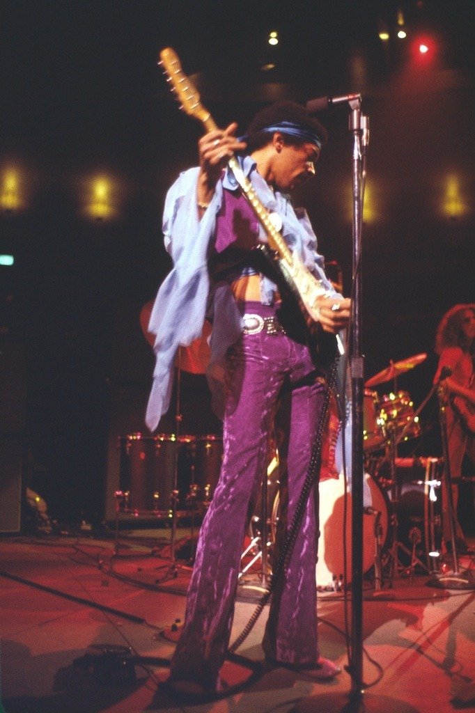 Jimi Hendrix performing at Madison Square Garden in 1969.