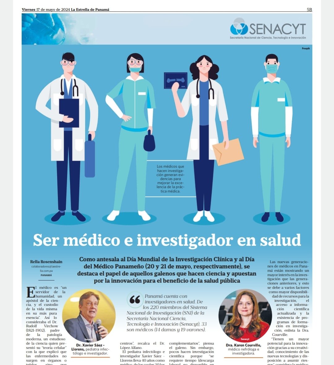 Dra. Karen Courville (@kavac71) on Twitter photo Los médicos que hacen investigación generan evidencias para mejorar la excelencia de la práctica médica. Hace falta más inversión como país <a href="/xsaezll/">Xavier Sáez Llorens</a> <a href="/EOrtegaBarria/">Eduardo Ortega-Barria</a> <a href="/ICMPanama/">Instituto de Ciencias Médicas, ICM</a> <a href="/CienciaPTY/">Ciencia En Panamá #CienciaEnPanamá</a> <a href="/Rella_Rose/">Rella Rosenshain</a> <a href="/SNI_Panama/">Sistema Nacional de Investigación de Panamá</a> laestrella.com.pa/vida-y-cultura… Los médicos que hacen investigación generan evidencias para mejorar la excelencia de la práctica médica. Hace falta más inversión como país <a href="/xsaezll/">Xavier Sáez Llorens</a> <a href="/EOrtegaBarria/">Eduardo Ortega-Barria</a> <a href="/ICMPanama/">Instituto de Ciencias Médicas, ICM</a> <a href="/CienciaPTY/">Ciencia En Panamá #CienciaEnPanamá</a> <a href="/Rella_Rose/">Rella Rosenshain</a> <a href="/SNI_Panama/">Sistema Nacional de Investigación de Panamá</a> laestrella.com.pa/vida-y-cultura…