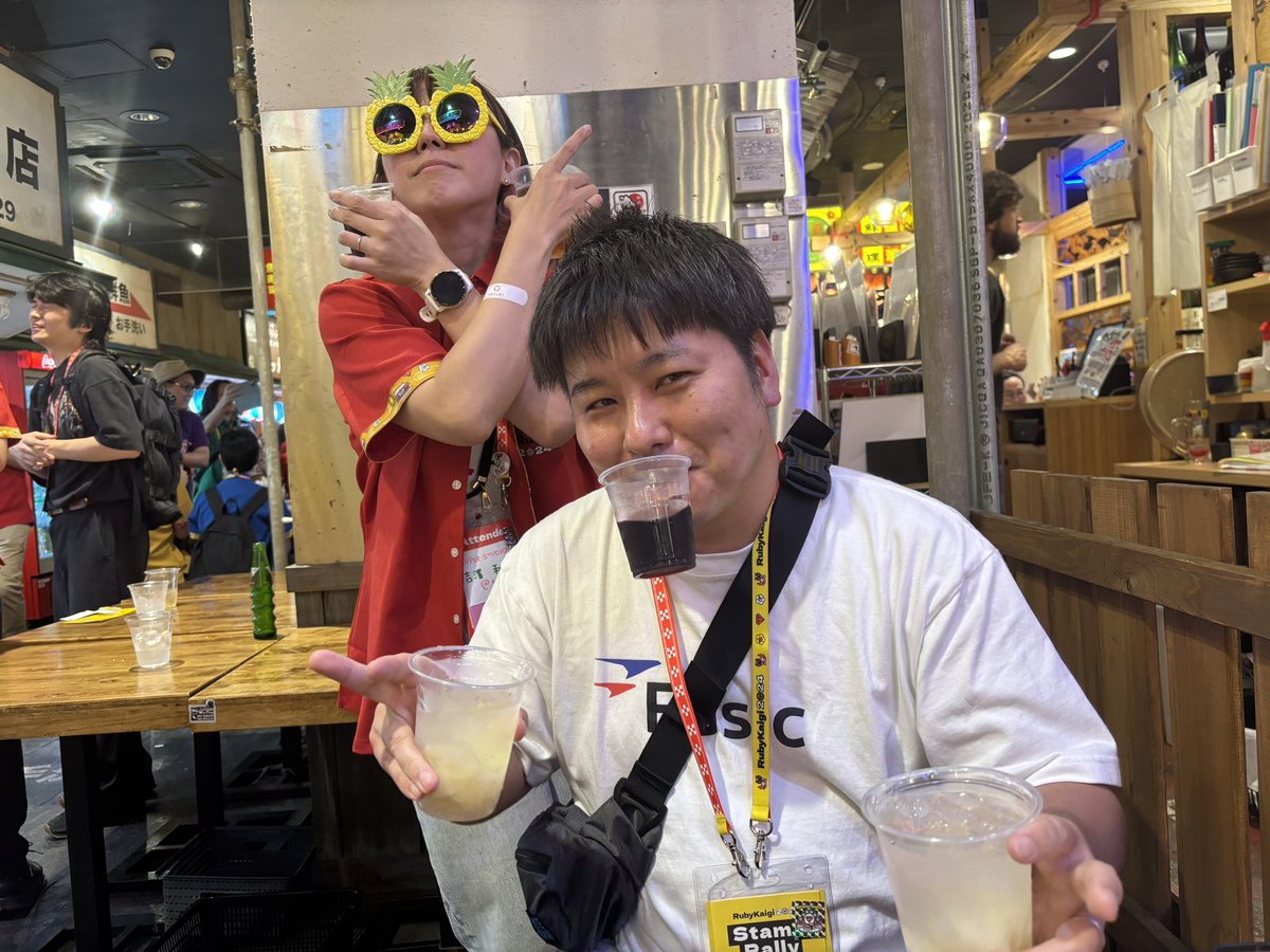 bboobbaa's tweet image. ruby最高ー！
#rubyfriends #rubykaigi #rubykaigi2024 #ロロノアゾロ酒版