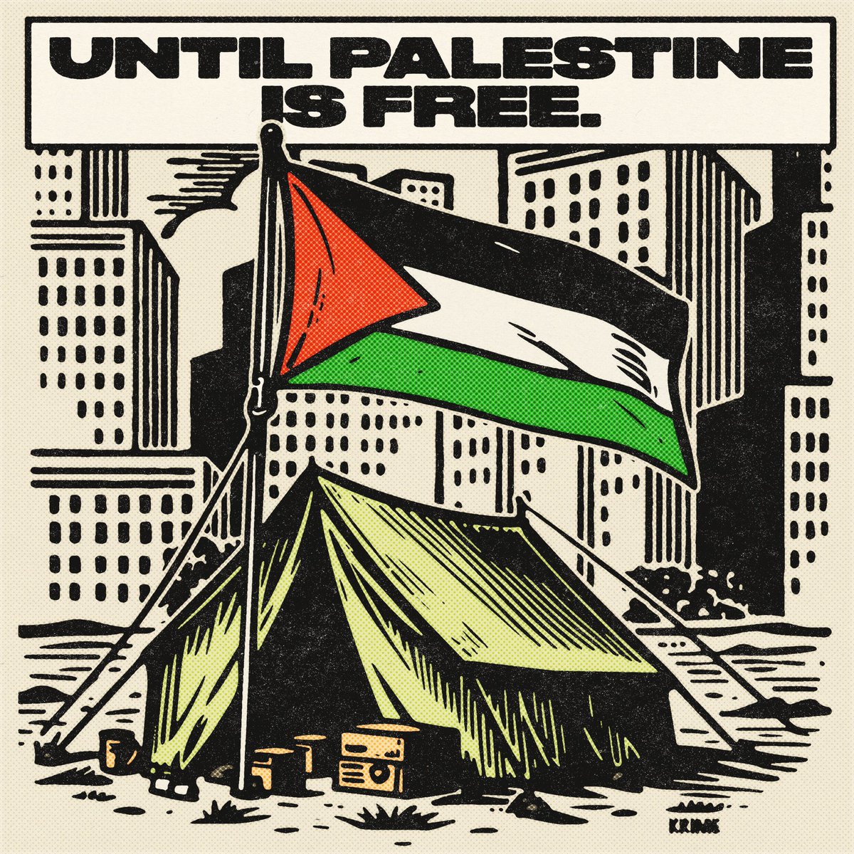 Solidarity with every encampment and every student mobilising to resist genocide. Until Palestine is free 🇵🇸