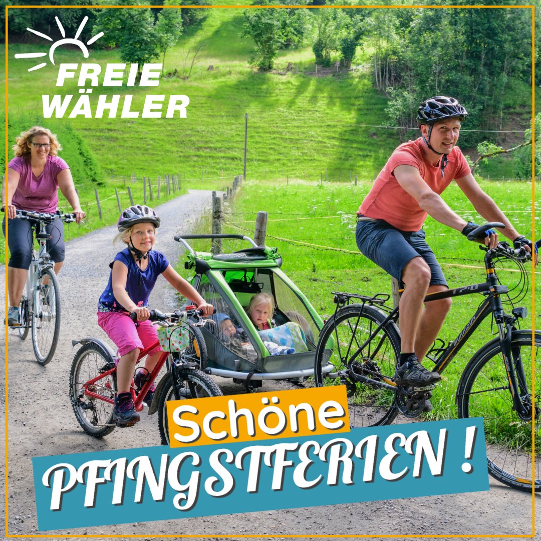 Wir wünschen Euch schöne #Pfingstferien! ☀️🚴😎 #FREIEWÄHLER #Bayern