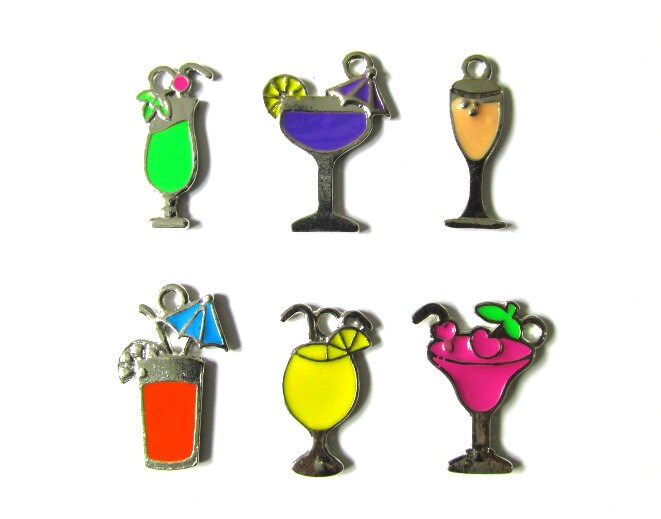Drink Cocktail Charms | Party Charms | Jewelry Charms | Bracelet Charms | Necklace Charms tuppu.net/de64898a #candleoils #aromatheraphy #candlemaker #explorepage #dtftransfers #handmadecandles #glitter #Warehouse1711 #Accessories