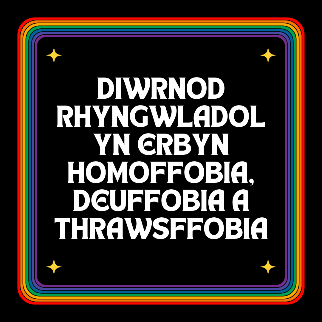 Secscymru's tweet photo. Mae heddiw yn ddiwrnod i godi ymwybyddiaeth am y rhagfarn, gwahaniaethu a thrais ma'r gymuned LHDTC+ yn ei wynebu yn ddyddiol. Ma mor bwysig cofio pa mor niweidiol ma'r rhagfarn ma yn gallu bod, a brwydro yn ei erbyn o, dim jysd heddiw ond bob dydd ❤️ https://t.co/otH2rno9Zb