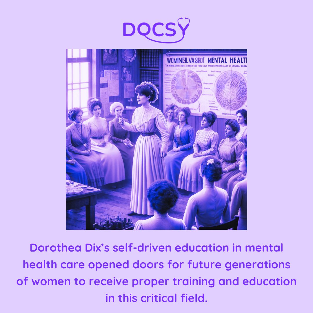 Explore the extraordinary life and achievements of Dorothea Dix, a formidable 19th-century advocate who transformed mental health care and championed the role of women in this crucial field. 

🔗 Book your Appointment with us. mydocsy.com

 #DocsyDifference
