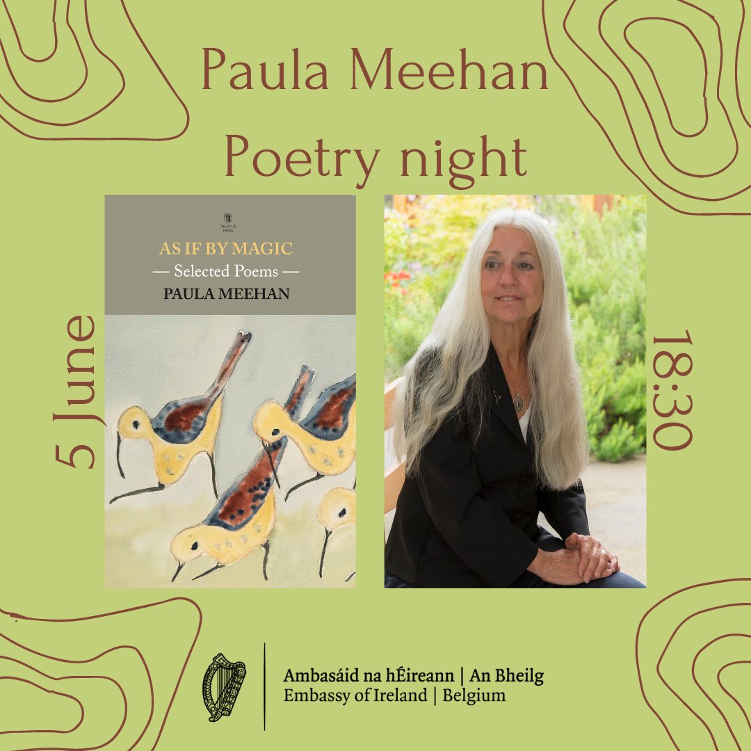 Poetry lovers - save the date!🗓️ Join us on 5 June with celebrated poet Paula Meehan for a reading from her collection 'As if by magic'🪄 Register now! 👉eventbrite.co.uk/e/meet-the-aut…