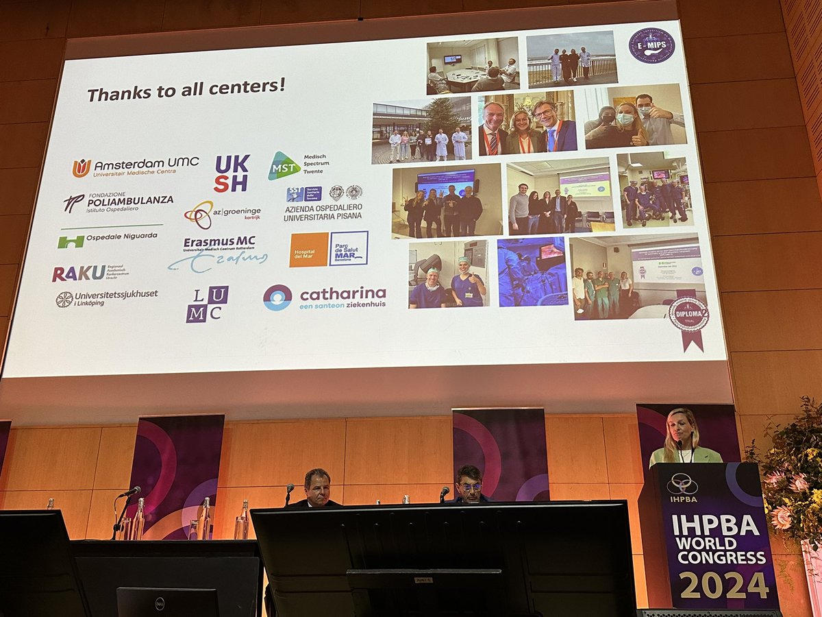 🚀 #DIPLOMA2 international RCT MIS vs open #Whipple: 1st ever presentation!
🔑 288 pts randomized (2:1) in 14 high volume European centers, 90% robot @e_mips #IHPBA24 @Abuhilal9Abu @AnoukEmmen @nine_degraaf 
⏩️Primary endpoint (non-inferiority): no differences in CCI