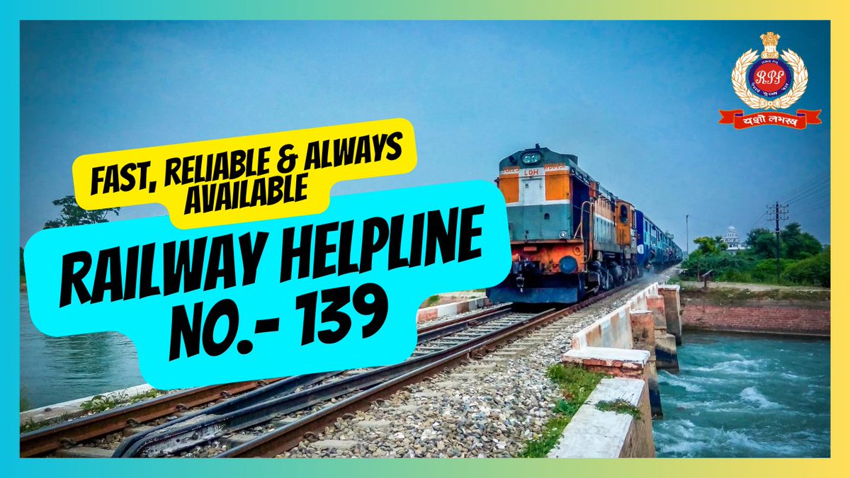 Emergency or Enquiry, Railway Helpline 139 is here to serve you 24/7. 
Save it, Share it, Use it!
#Dial139 #WeServeAndProtect @RailMinIndia