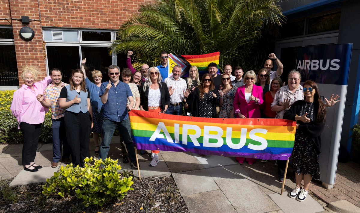 Everyone should feel welcome and supported at work. That's why today our sites across the UK flew the #Pride flag to mark International Day Against Homophobia, Biphobia and Transphobia #IDAHOBIT. At Airbus, we embrace diversity because #WeAreOne. #PrideAtAirbus🏳️‍🌈