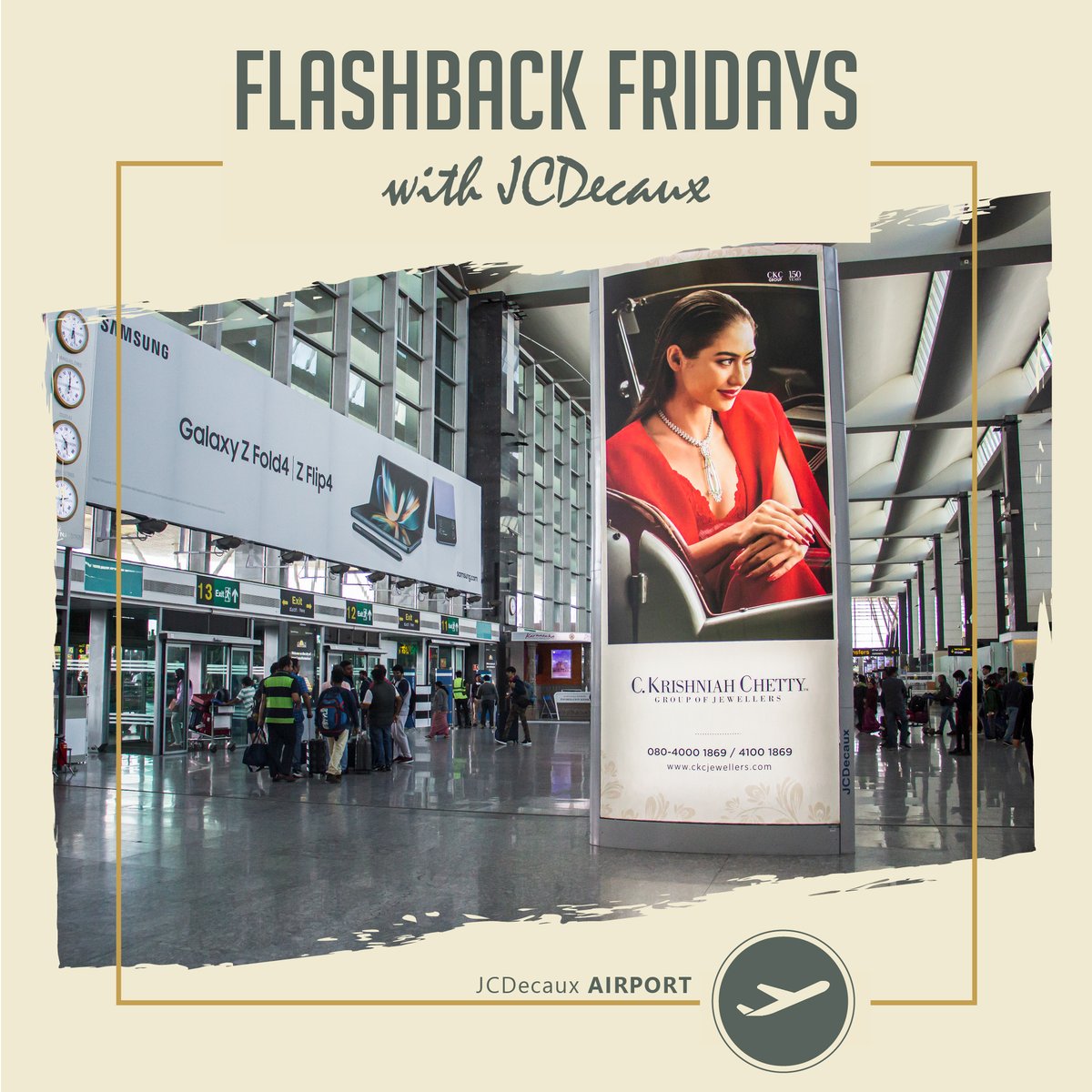 Flashback to the iconic JCDecaux Medias featuring C Krishniah Chetty Jewellers and the game-changing Galaxy Z Fold displayed at T1 of Bengaluru Airport ✨💍

#JCDecauxIndia #OutdoorAdvertising #KIAB #JCDecauxCreativity #JCDecauxBranding #ooh #advertisingagency #outdooradvertisng