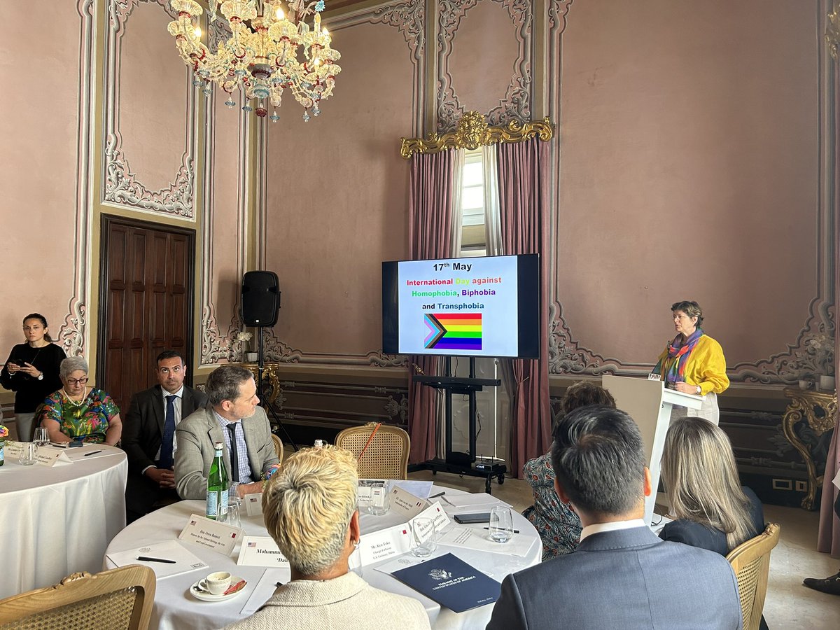 Together with other embassies, we also attended an inspiring round table discussion organized by the U.S. Embassy Valletta on best practices in LGBTIQ+ protection. Ambassador Adimi shared some remarks on the need to continue to improve the legal position of LGBTIQ+ people.