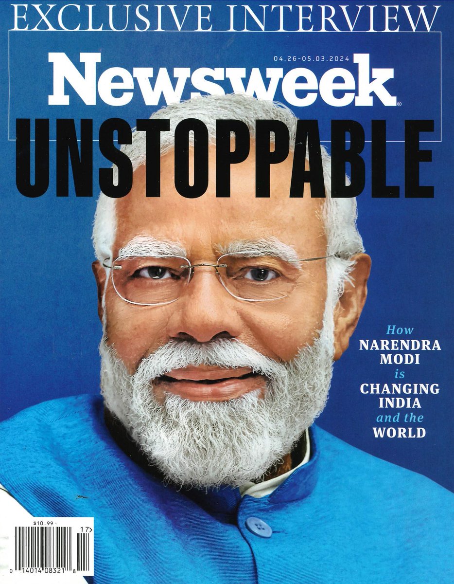 インドの #ナレンドラ・モディ 首相のインタビューを掲載した #Newsweek #US 4.26/5.3号は来週水曜5/22で販売終了になります。まだ手に入れていない方はお早めに！ウェブでのご注文はこちら→x.gd/ZAKE8(あ)#海外マガジン #洋雑誌 #magazine #NarendraModi #india