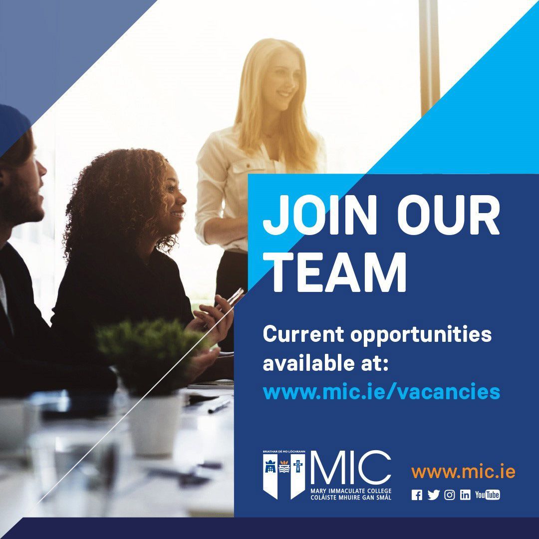 Join our team! Current opportunities available at: mic.ie/vacancies #jobfairy #Limerick #Thurles