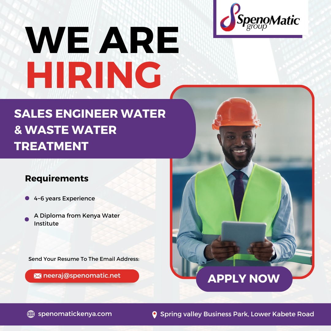 JOIN OUR TEAM‼️🔊
We're hiring a Sales Engineer water & waste water treatment. Apply now!

#wearehiring #waterengineers