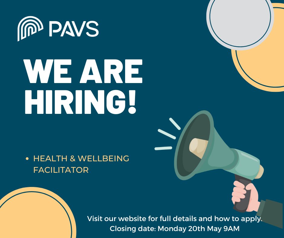 Don't delay, apply today! There's still time to get your application in, so what are you waiting for?! pavs.org.uk/jobs/health-we…