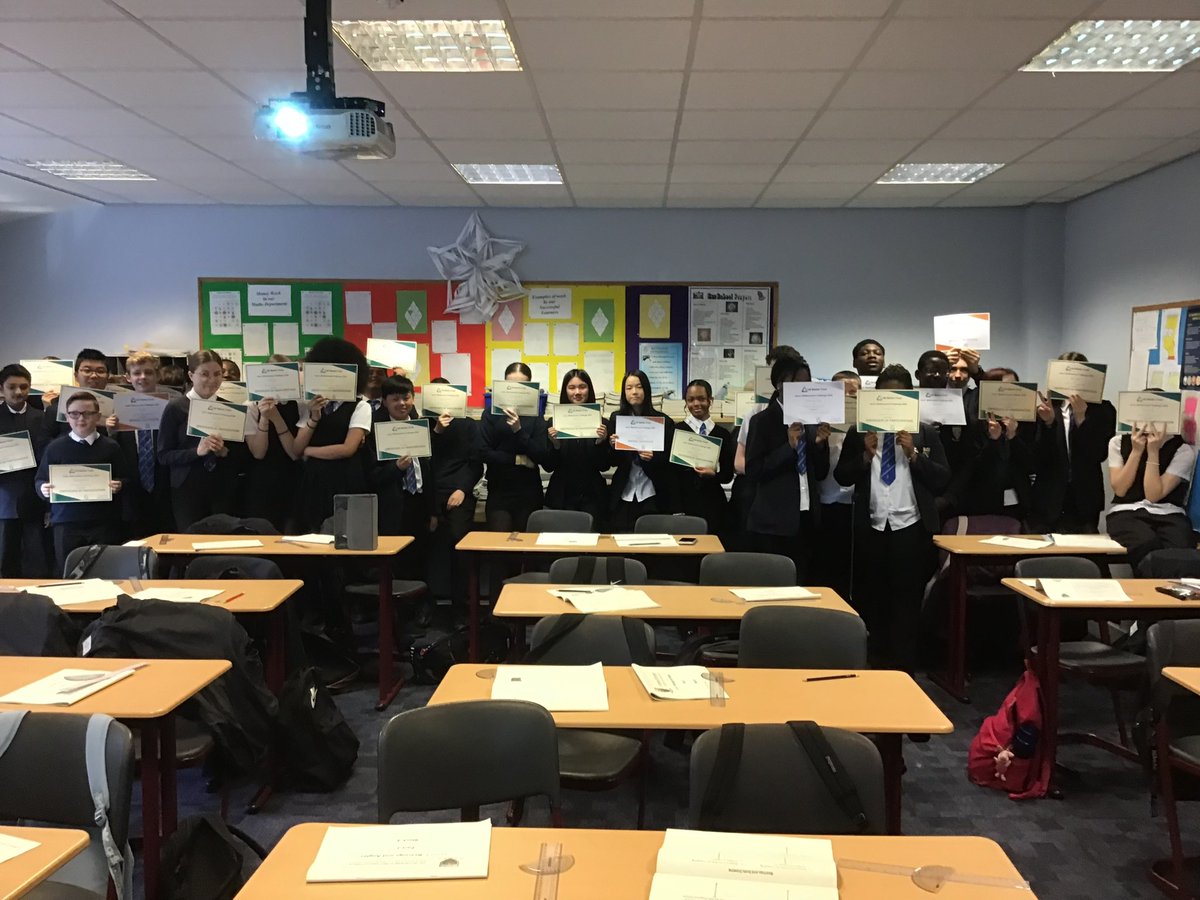 S2s proudly showing off their #MathsChallenge certificates 🤓 Well done everyone!!