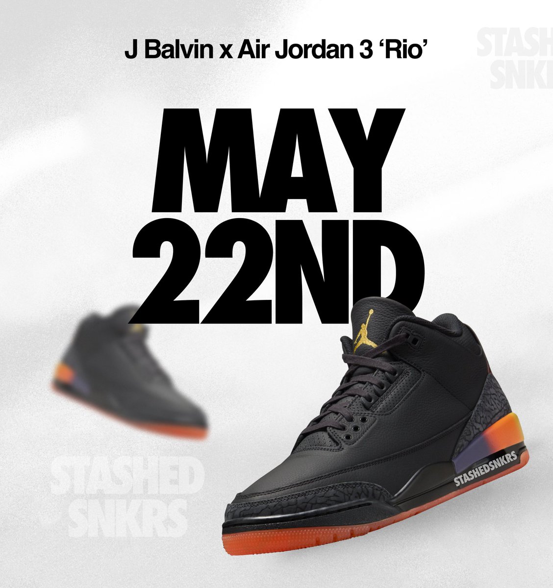 JUST LOADED: J Balvin x Air Jordan 3 'Rio' Releasing May 22nd on the SNKRS App 🇪🇺🇬🇧