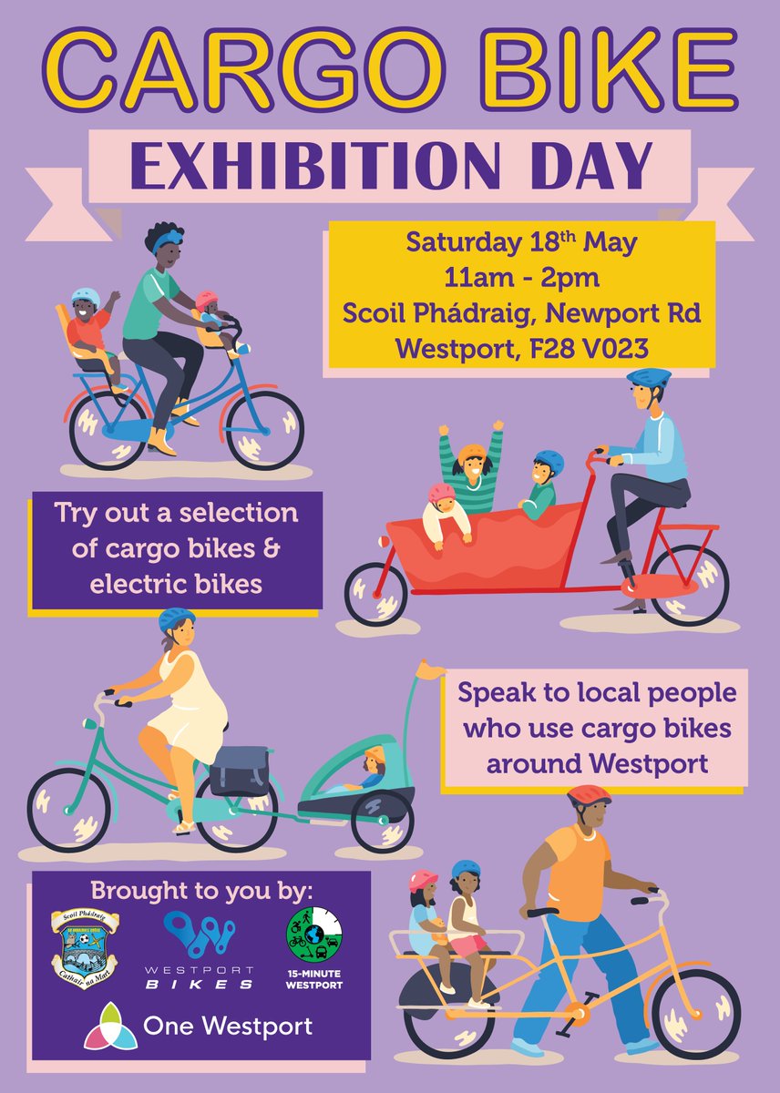 Celebrating #Bikeweek 2024 
A lovely event in Westport. See Poster for full details.

#Bikeweekmayo